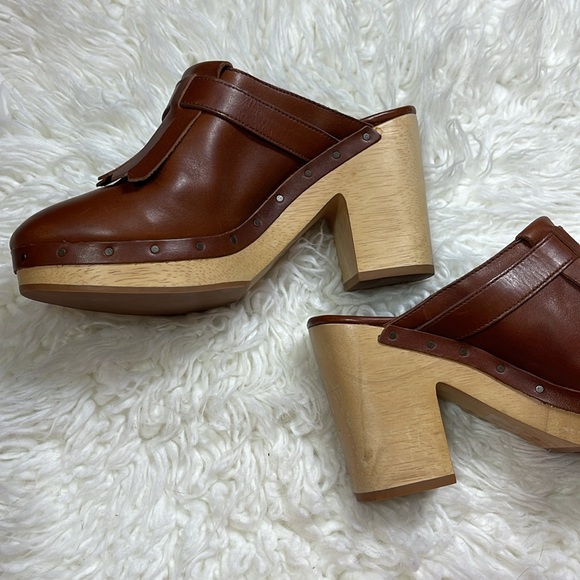 MADEWELL Brown LEATHER CLOG HEEL - Picture 5 of 13